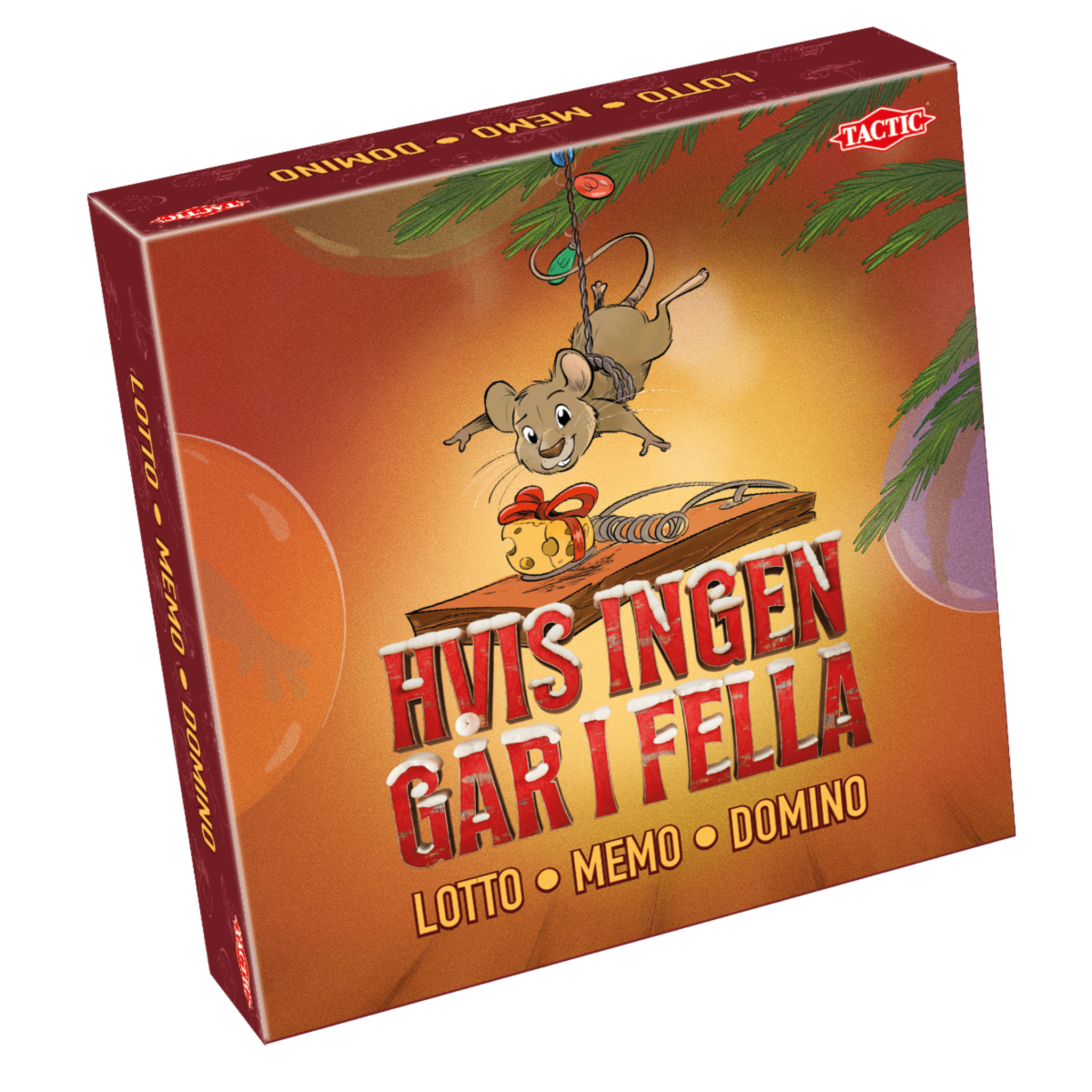 Hvis ingen går i fella 3-i-1 spilleske med Memo, Lotto og Domino fra norsk julefilm